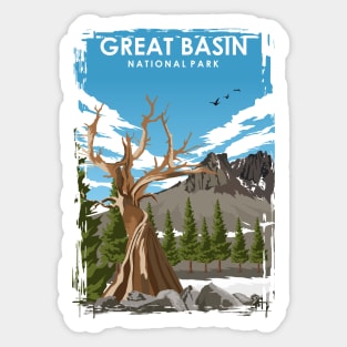 Great Basin National Park Travel Poster Sticker